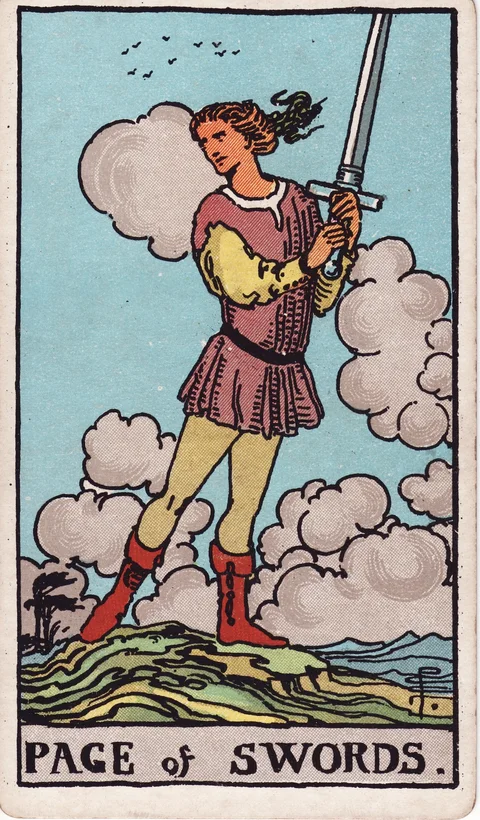 Page of Swords, reversed
