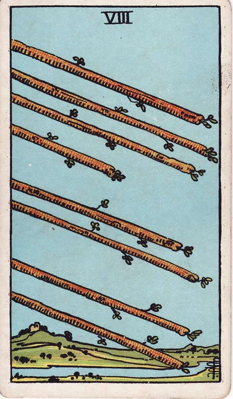 Eight of Wands, reversed