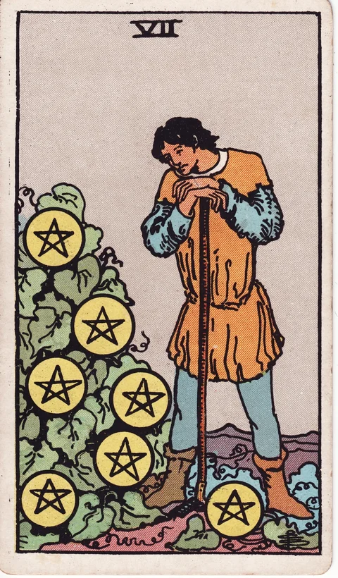 Seven of Pentacles, reversed