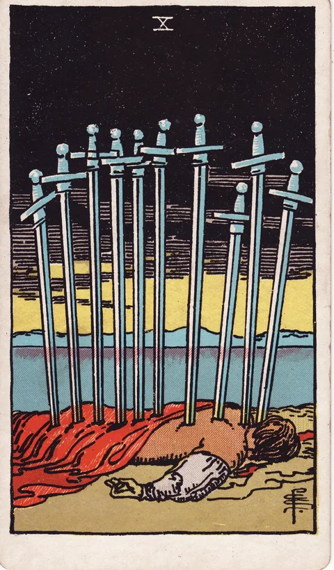 Ten of Swords, reversed